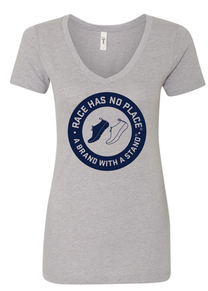 Women's V-Neck( Heather Gray)