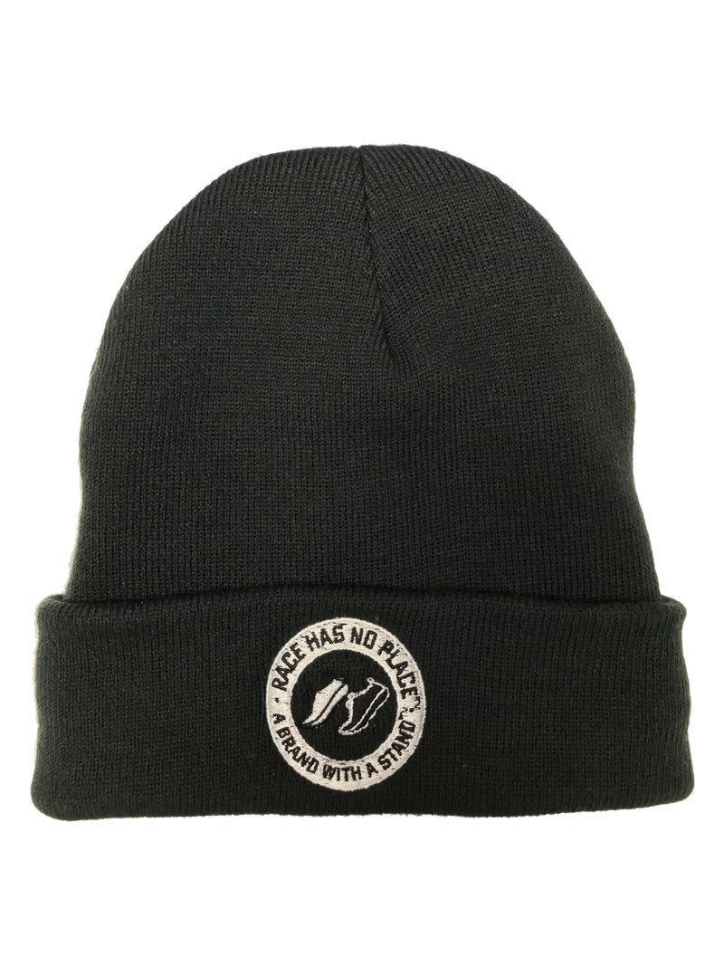 Embroidered Beanie in Black